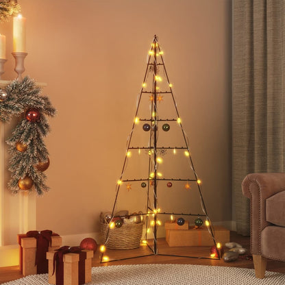 vidaXL Metal Christmas Tree | Black | Powder-coated steel | 140 cm | Foldable
