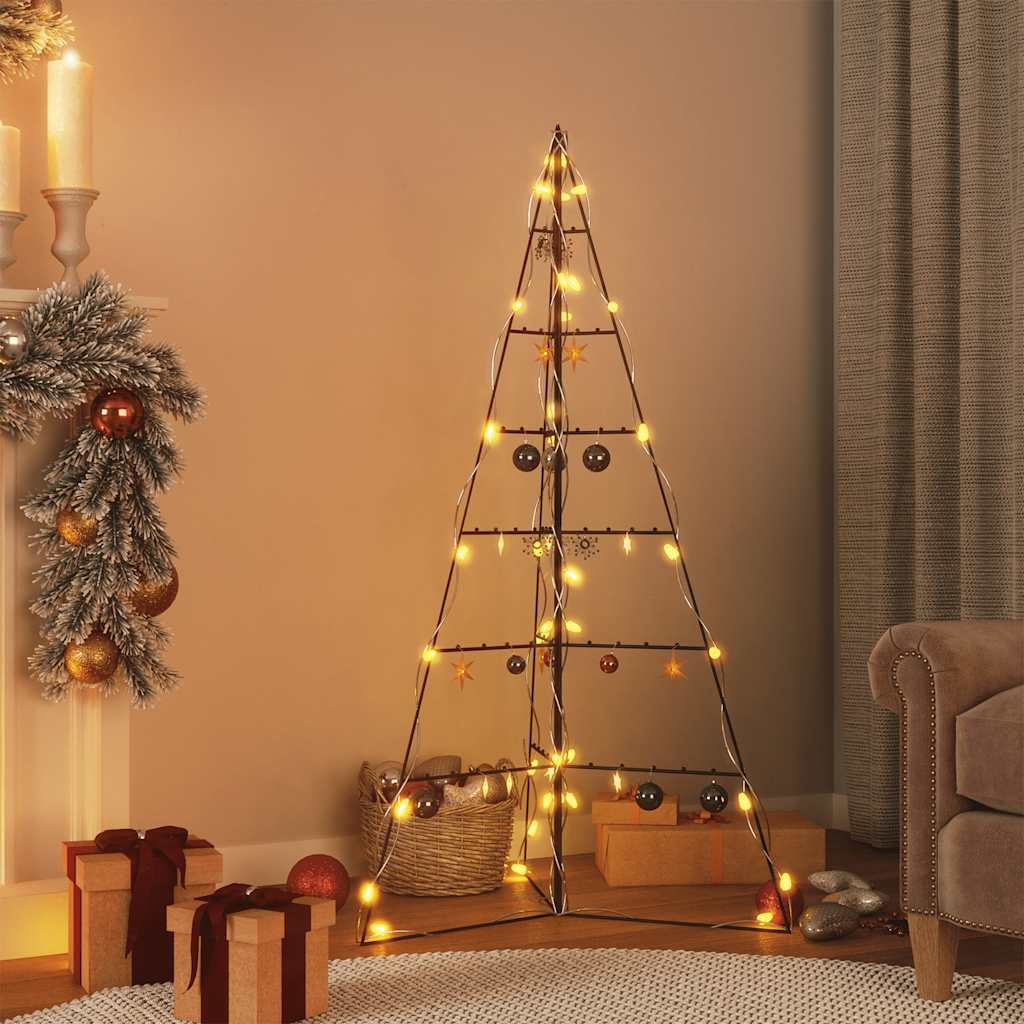 vidaXL Metal Christmas Tree for Decoration Black 140 cm