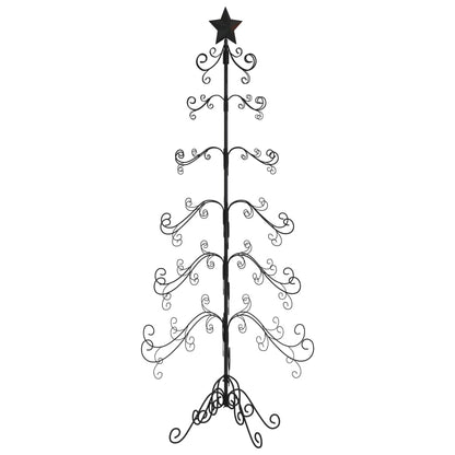 vidaXL Metal Christmas Tree for Decoration Black 215 cm