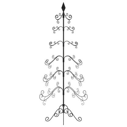 vidaXL Metal Christmas Tree for Decoration Black 215 cm