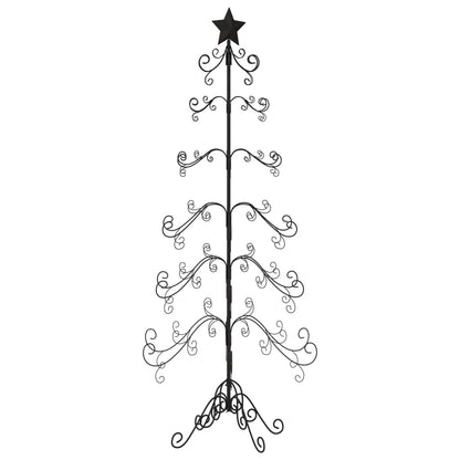 vidaXL Metal Christmas Tree for Decoration Black 215 cm