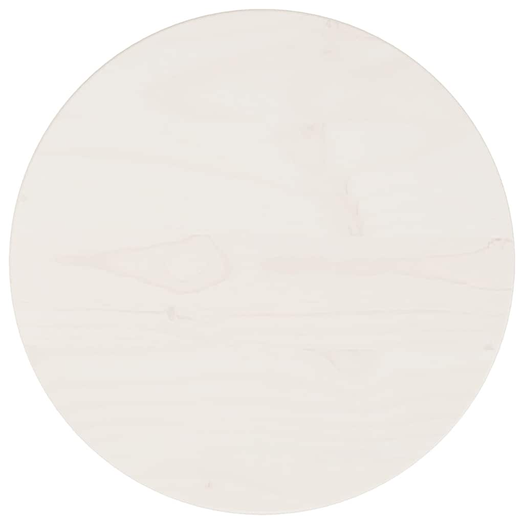 vidaXL Table Top Round White Ø30x3 cm Solid Wood Pine