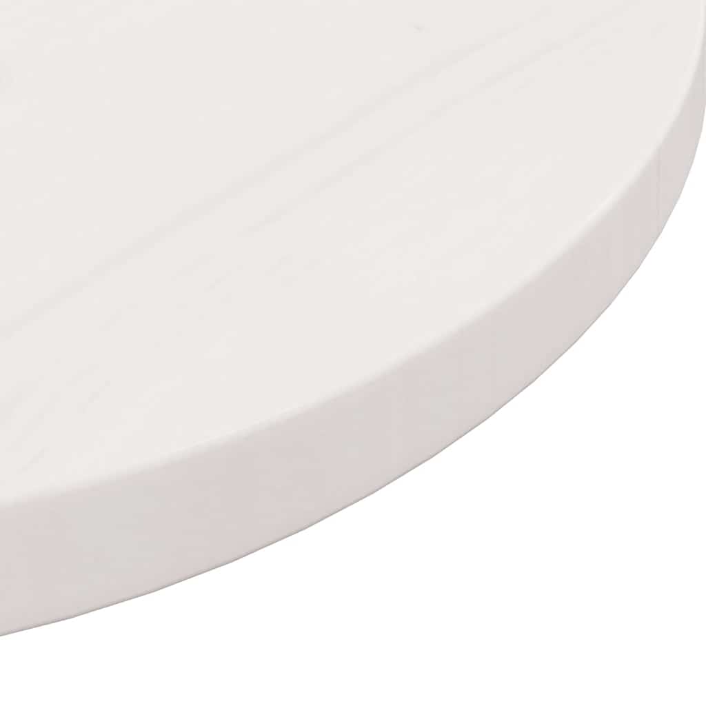 vidaXL Table Top Round White Ø30x3 cm Solid Wood Pine
