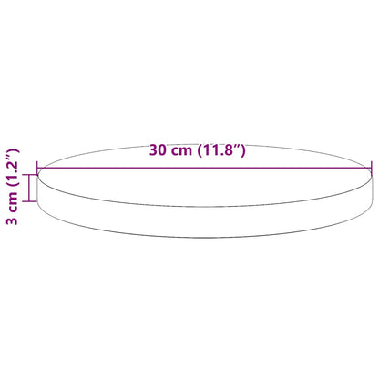 vidaXL Table Top Round White Ø30x3 cm Solid Wood Pine