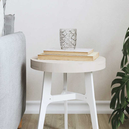 vidaXL Table Top Round White Ø30x3 cm Solid Wood Pine