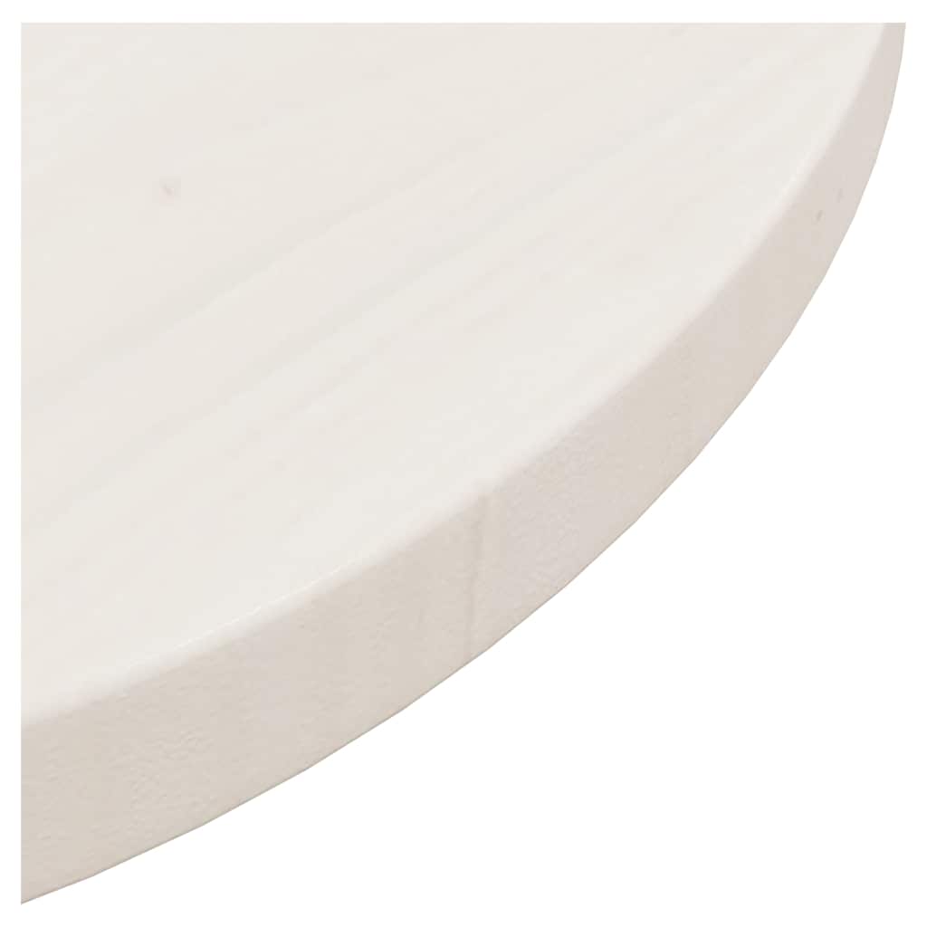 vidaXL Table Top Round White Ø40x3 cm Solid Wood Pine