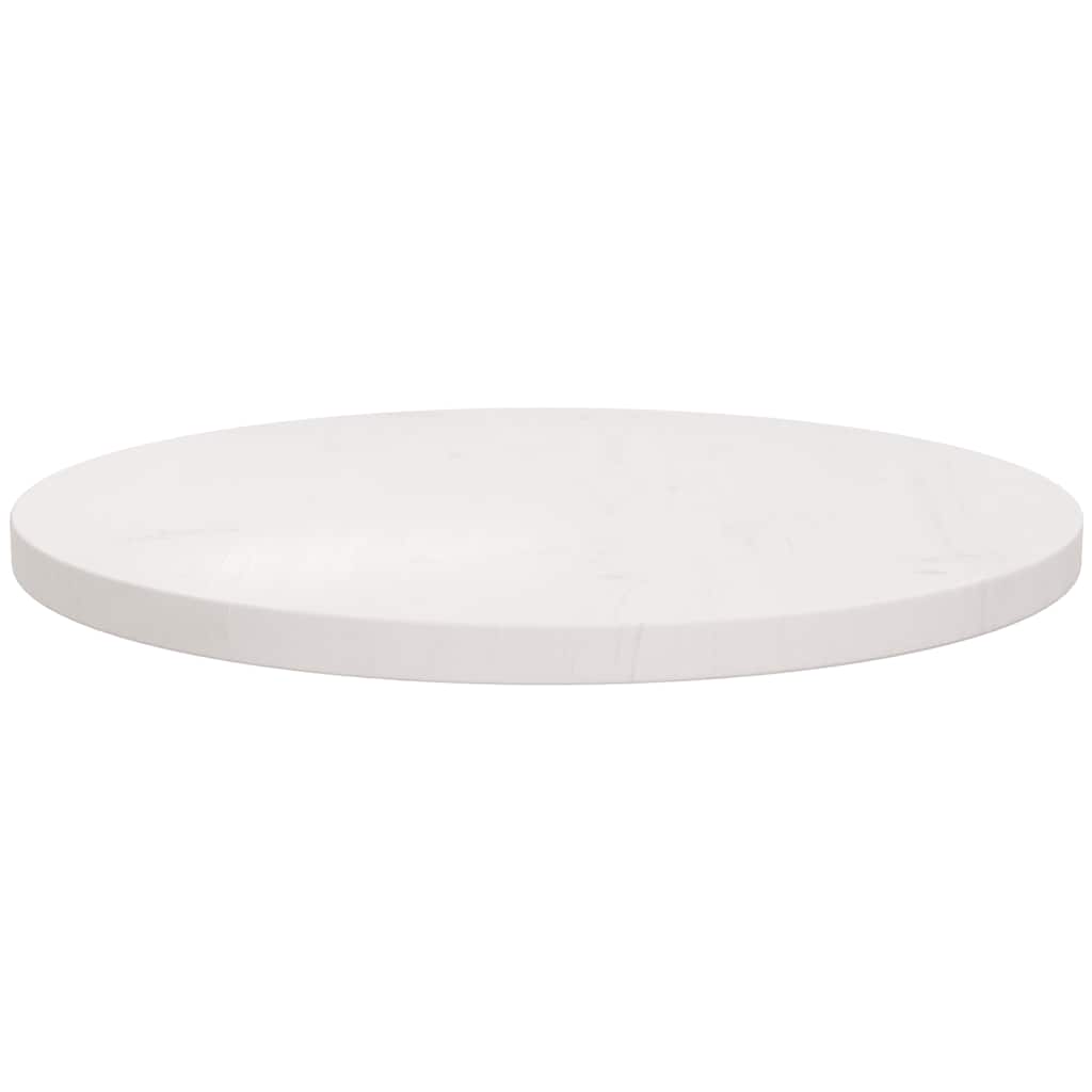 vidaXL Table Top Round White Ø50x3 cm Solid Wood Pine