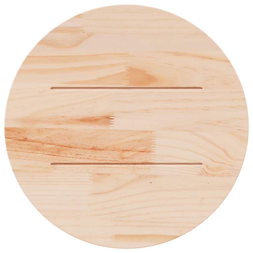 vidaXL Table Top Round White Ø50x3 cm Solid Wood Pine