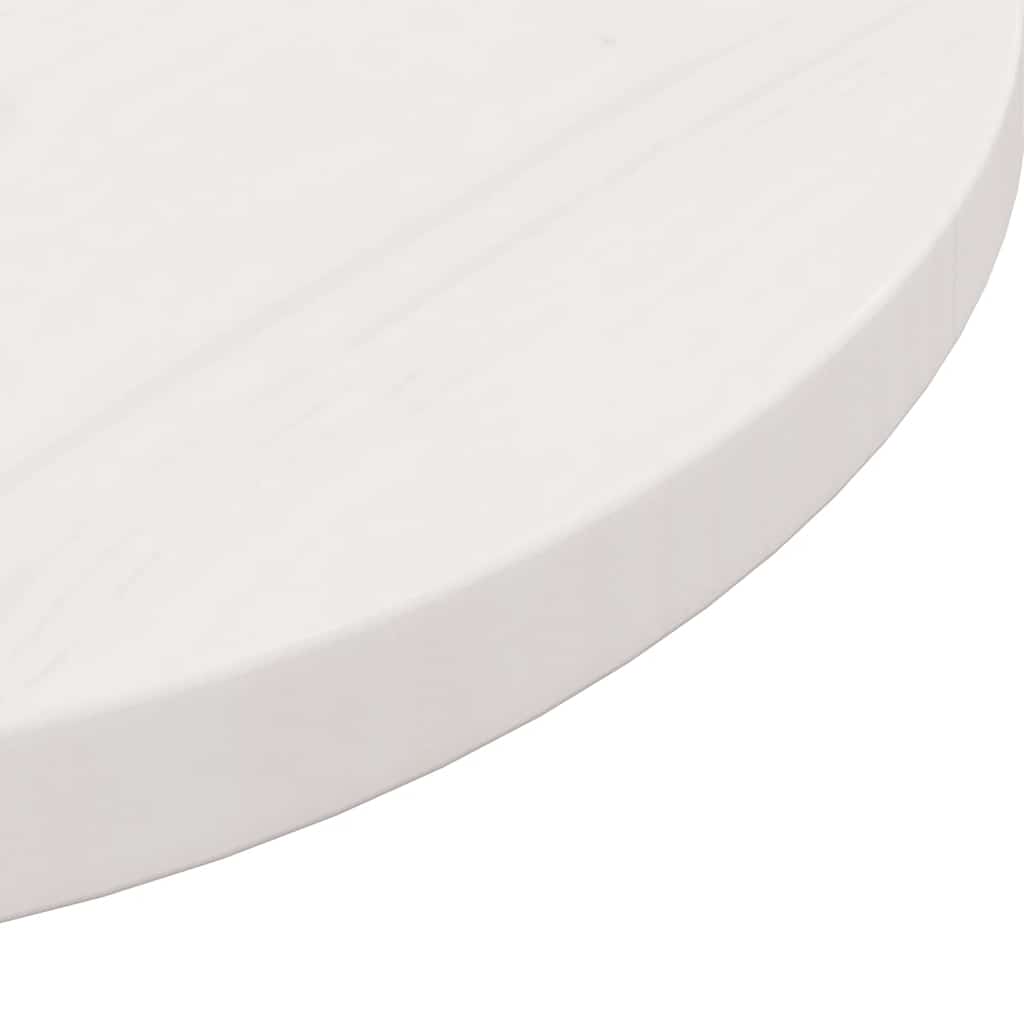vidaXL Table Top Round White Ø50x3 cm Solid Wood Pine