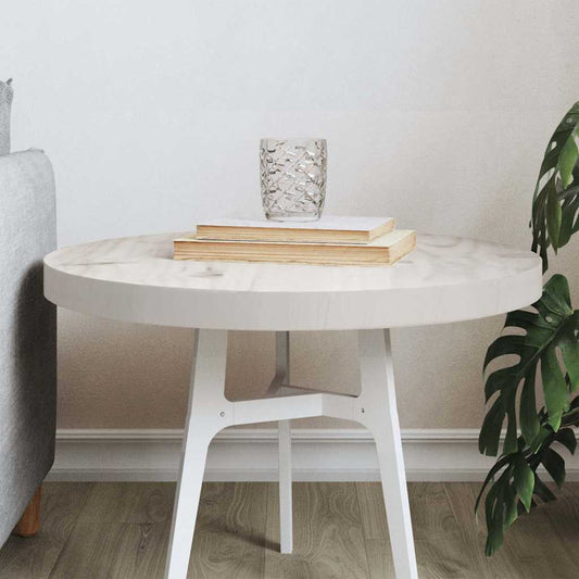vidaXL Table Top Round White Ø50x3 cm Solid Wood Pine