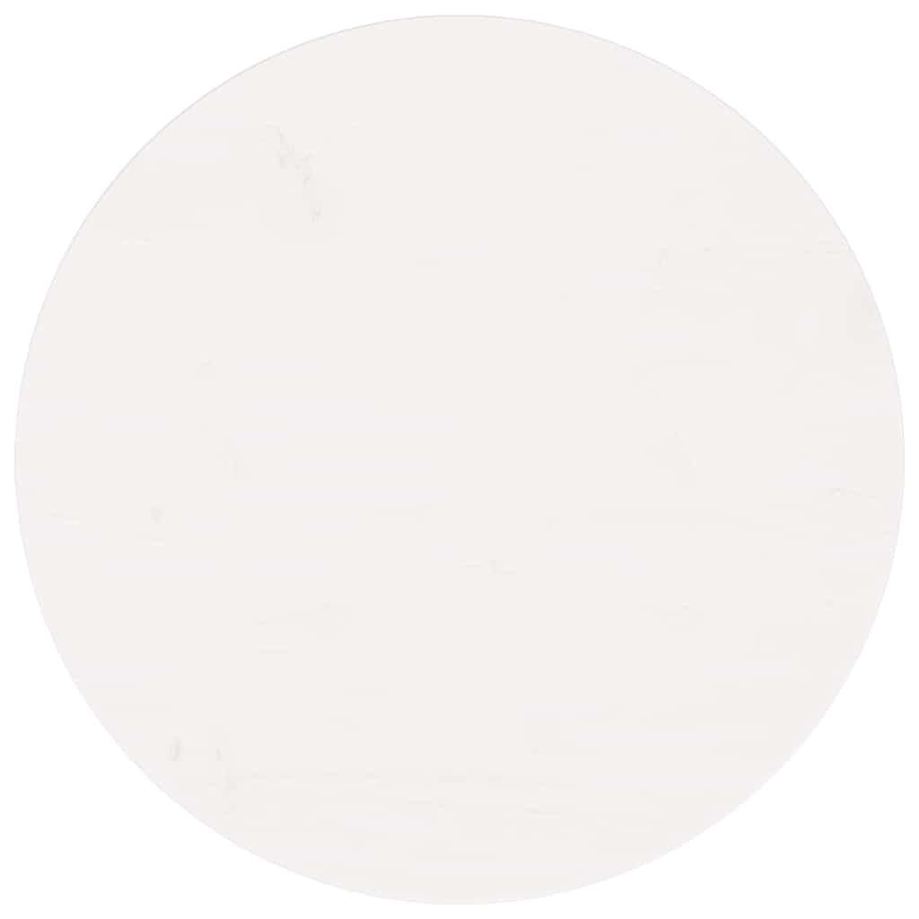 vidaXL Table Top Round White Ø60x3 cm Solid Wood Pine