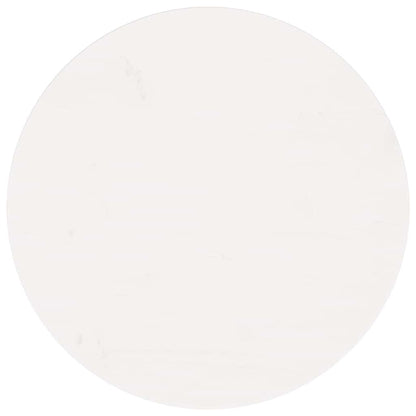 vidaXL Table Top Round White Ø60x3 cm Solid Wood Pine
