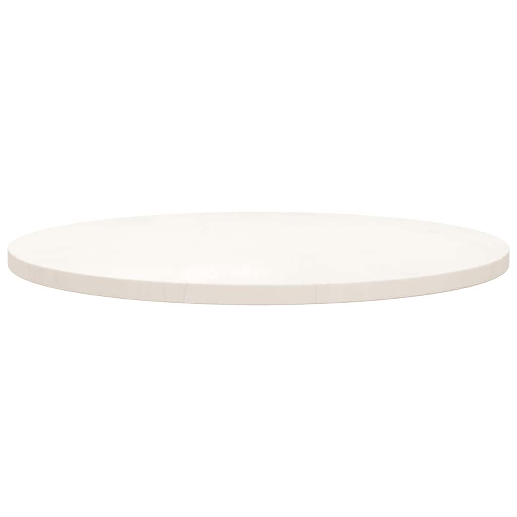 vidaXL Table Top Round White Ø70x3 cm Solid Wood Pine