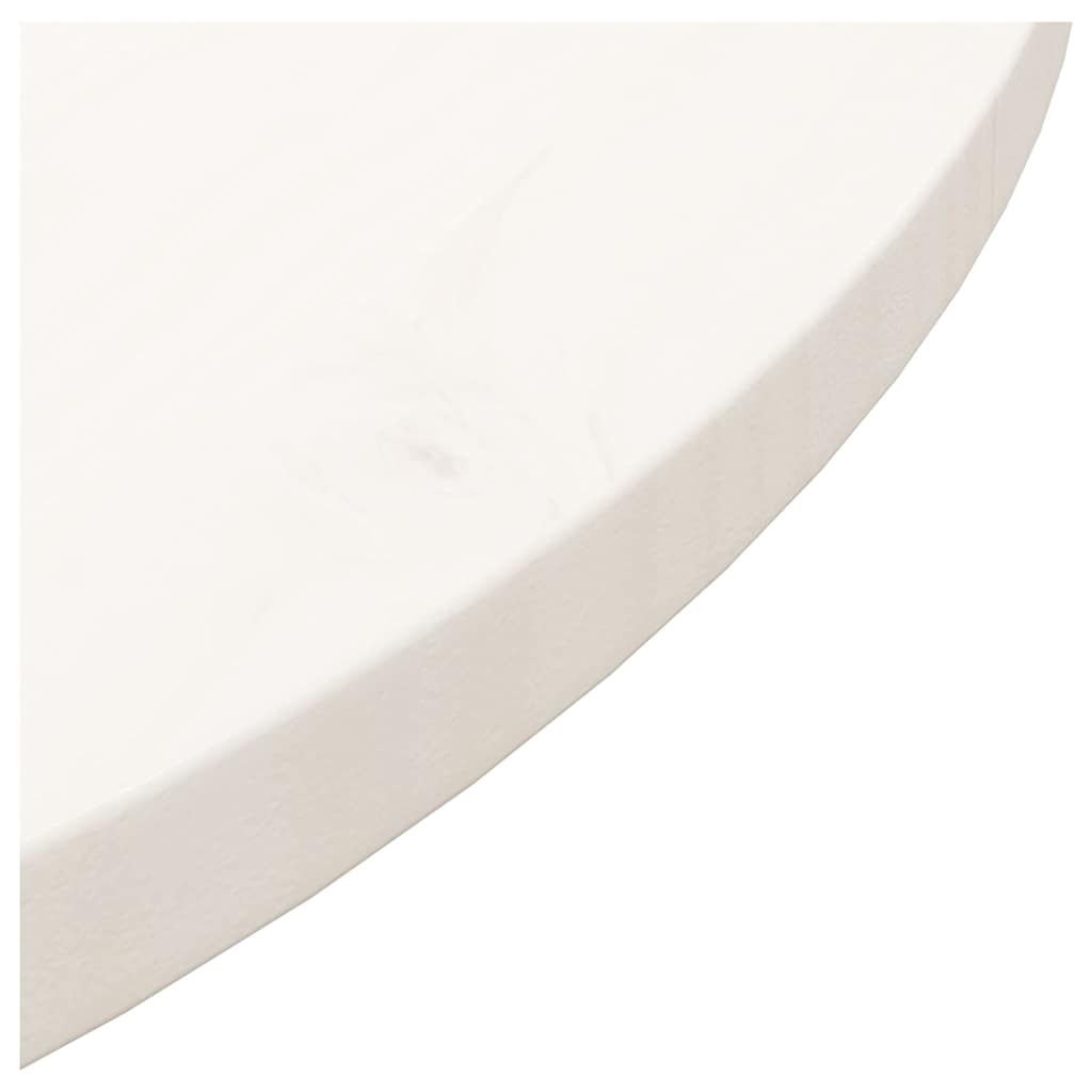vidaXL Table Top Round White Ø70x3 cm Solid Wood Pine