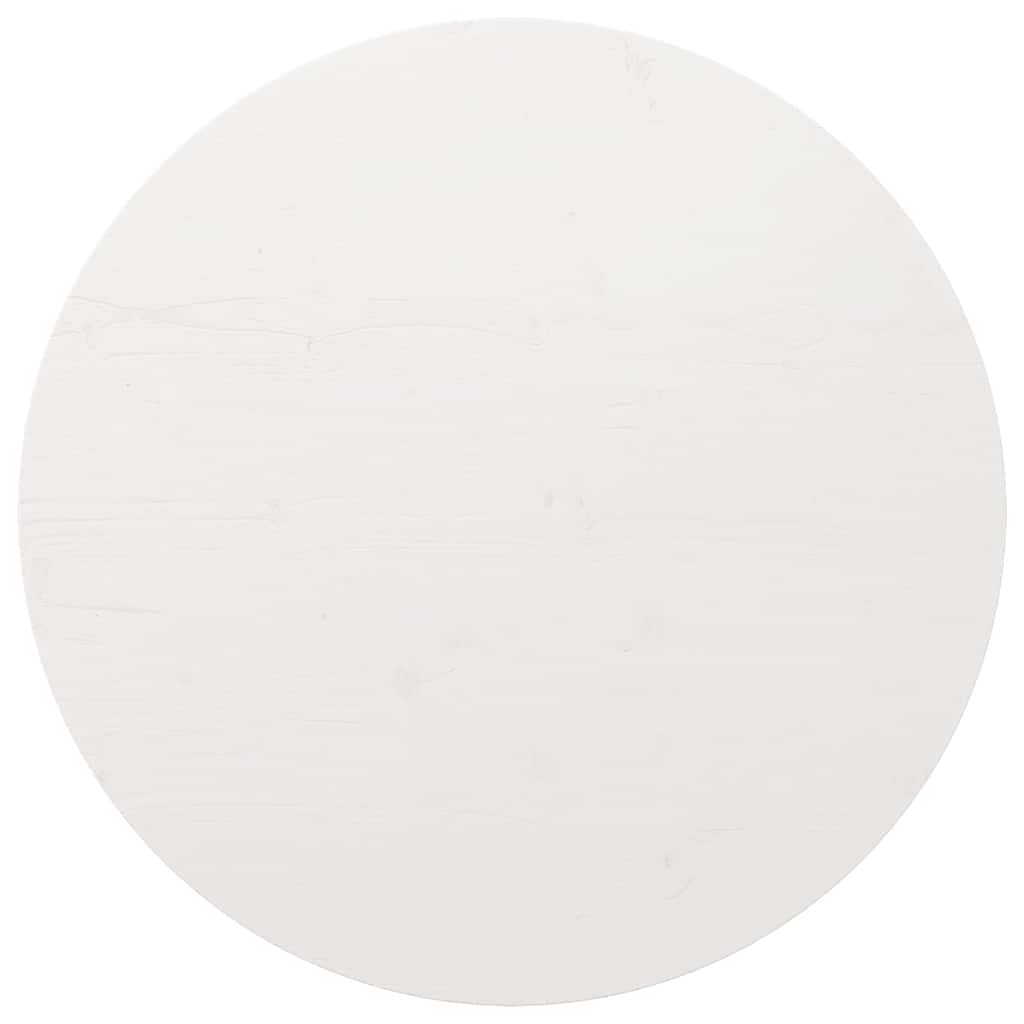 vidaXL Table Top Round White Ø80x3 cm Solid Wood Pine