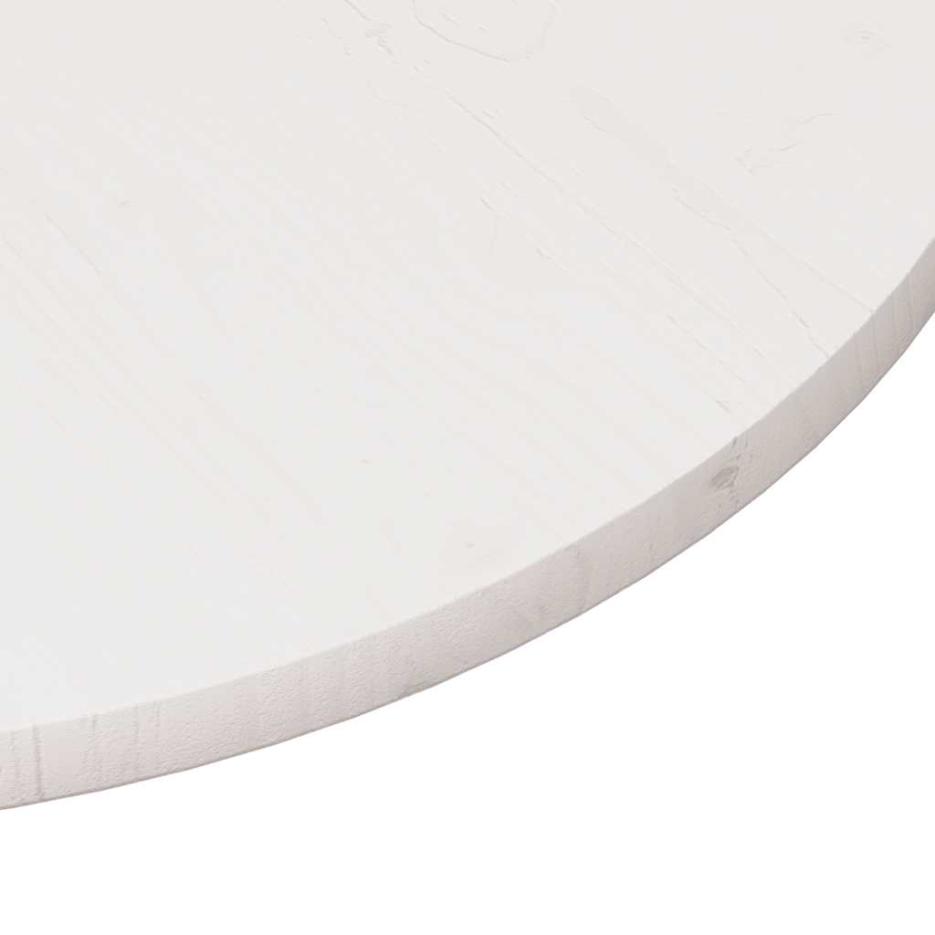 vidaXL Table Top Round White Ø80x3 cm Solid Wood Pine