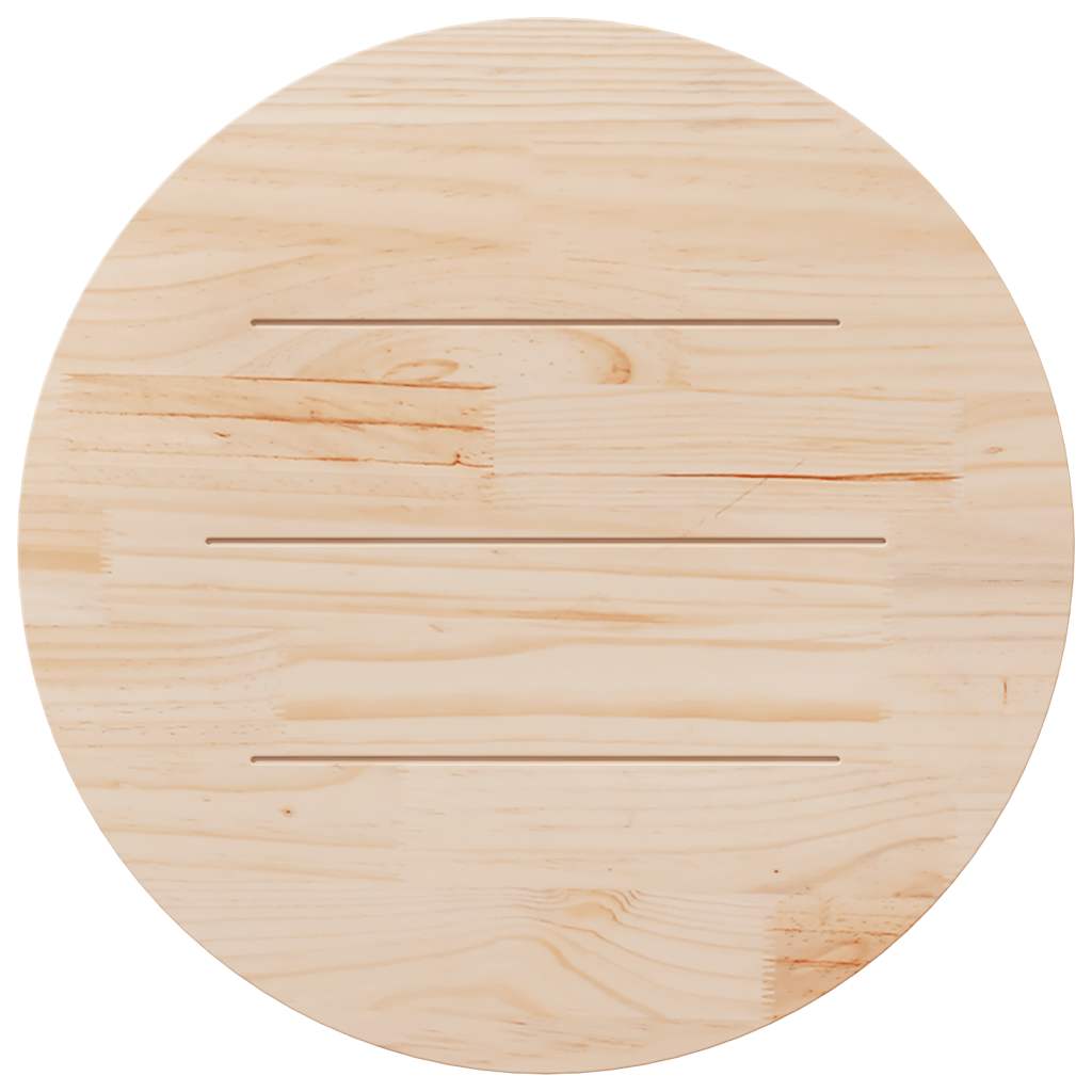 vidaXL Table Top Round White Ø90x3 cm Solid Wood Pine