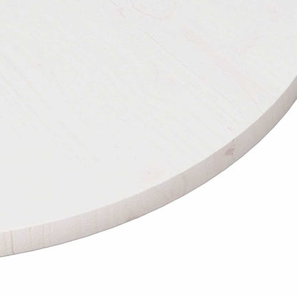 vidaXL Table Top Round White Ø90x3 cm Solid Wood Pine