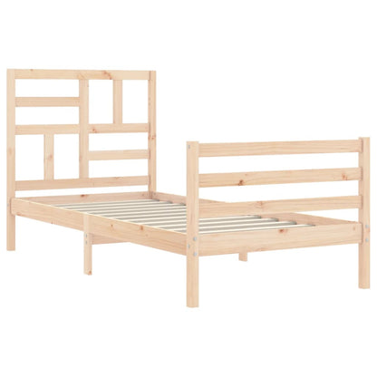vidaXL Bed Frame without Mattress 100x200 cm Solid Wood