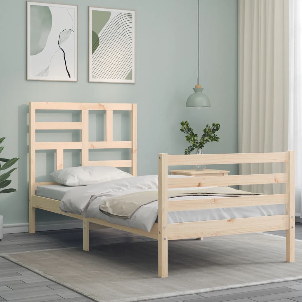 vidaXL Bed Frame without Mattress 100x200 cm Solid Wood