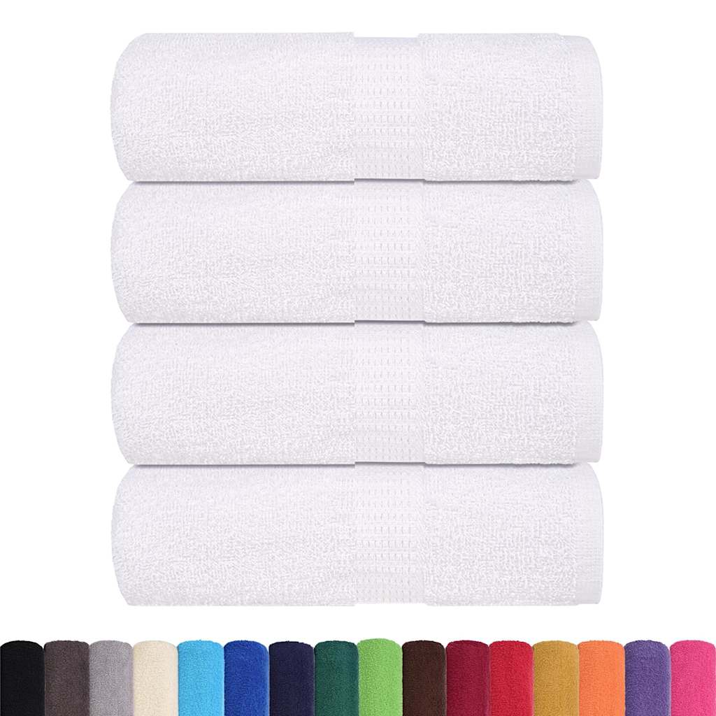 vidaXL Wash Towels "FROGN" 4 pcs White 30x30 cm 360 gsm