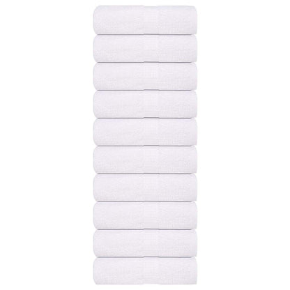 vidaXL Wash Towels "FROGN" 10 pcs White 30x30 cm 360 gsm