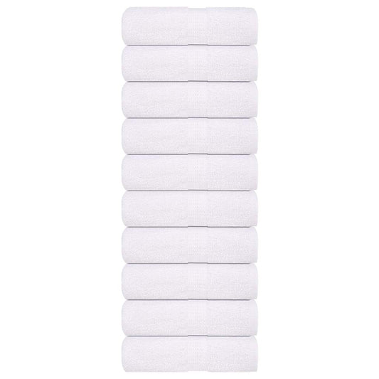 vidaXL Wash Towels "FROGN" 10 pcs White 30x30 cm 360 gsm