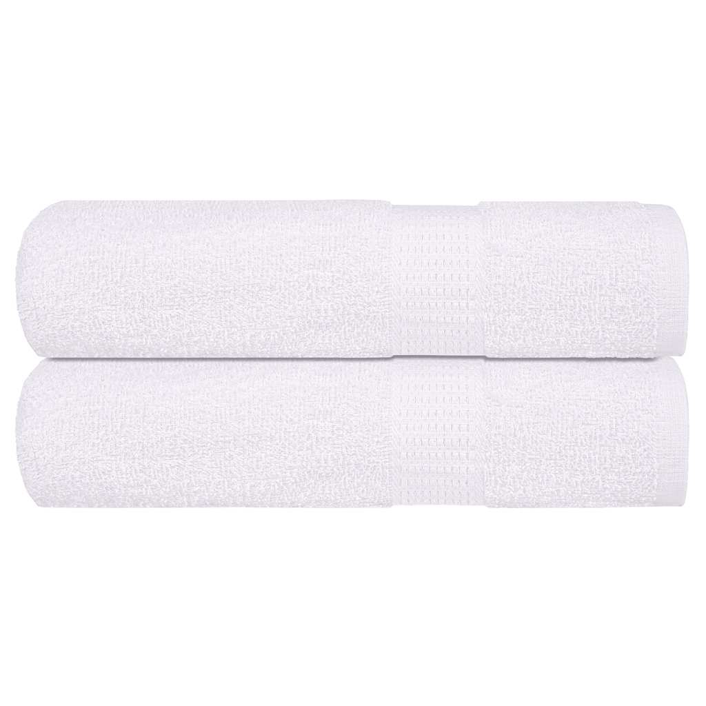 vidaXL Hand Towels "FROGN" 2 pcs White 50x100 cm 360 gsm