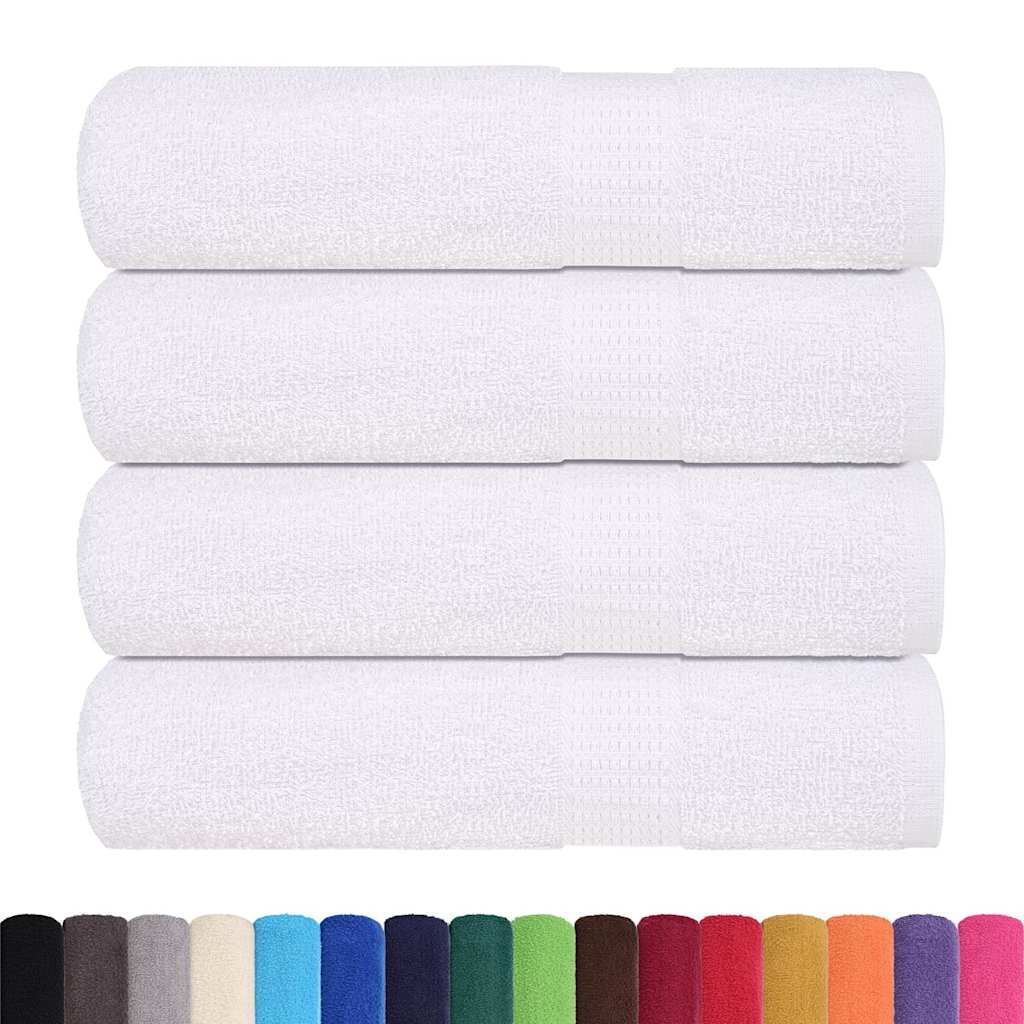 vidaXL Hand Towels "FROGN" 4 pcs White 50x100 cm 360 gsm