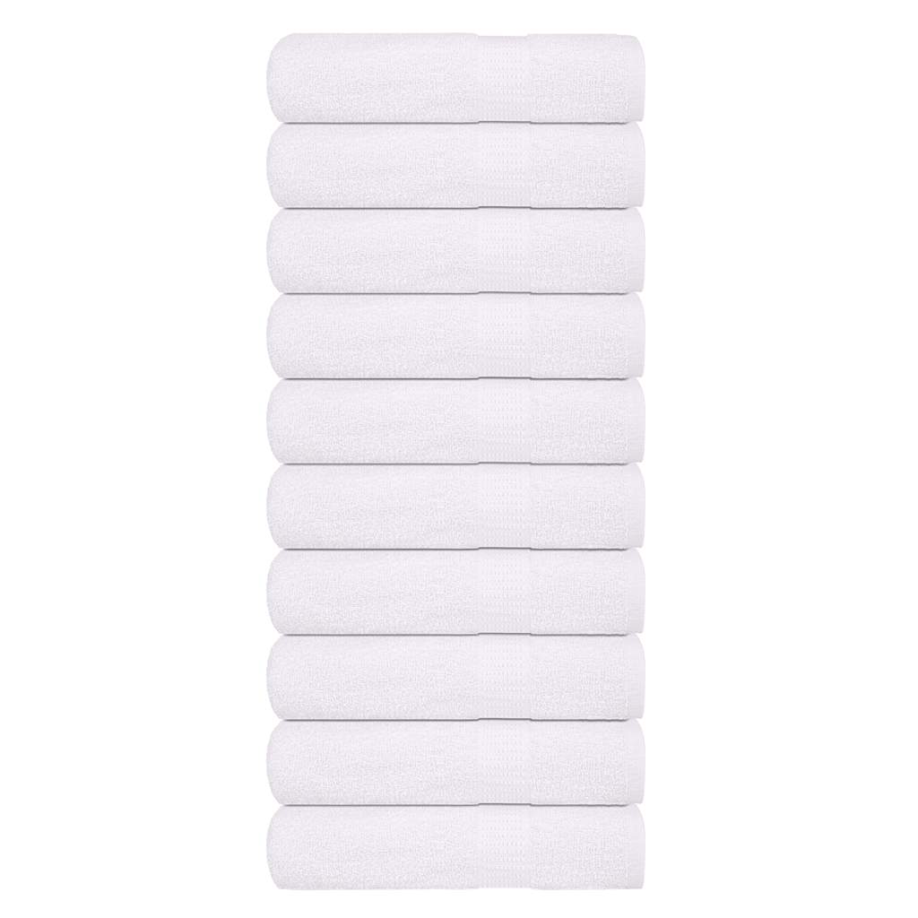 vidaXL Hand Towels "FROGN" 10 pcs White 50x100 cm 360 gsm