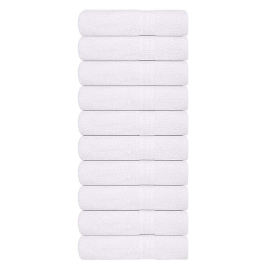 vidaXL Hand Towels "FROGN" 10 pcs White 50x100 cm 360 gsm