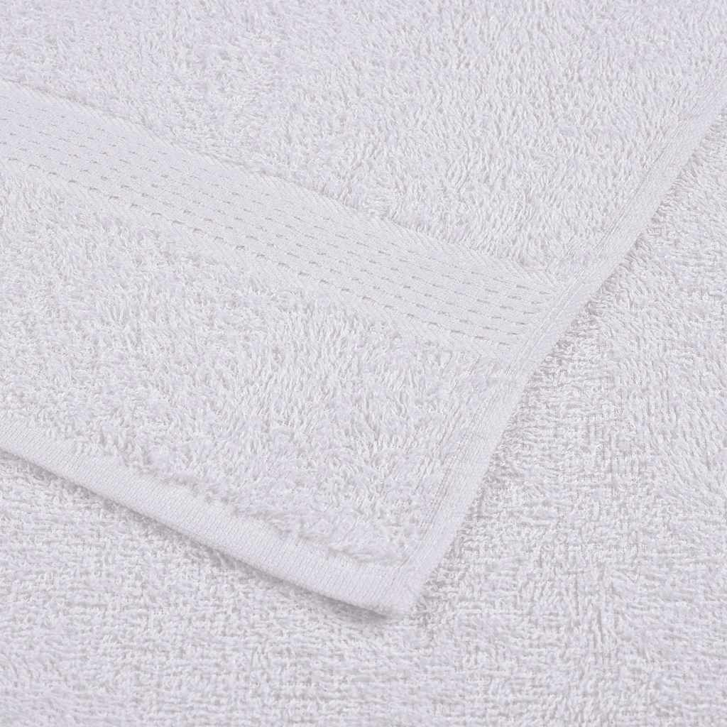 vidaXL Hand Towels "FROGN" 10 pcs White 50x100 cm 360 gsm