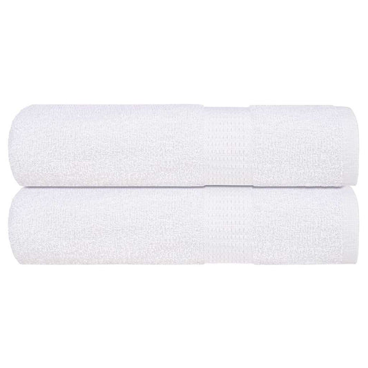 vidaXL Shower Towels "FROGN" 2 pcs White 70x140 cm 360 gsm