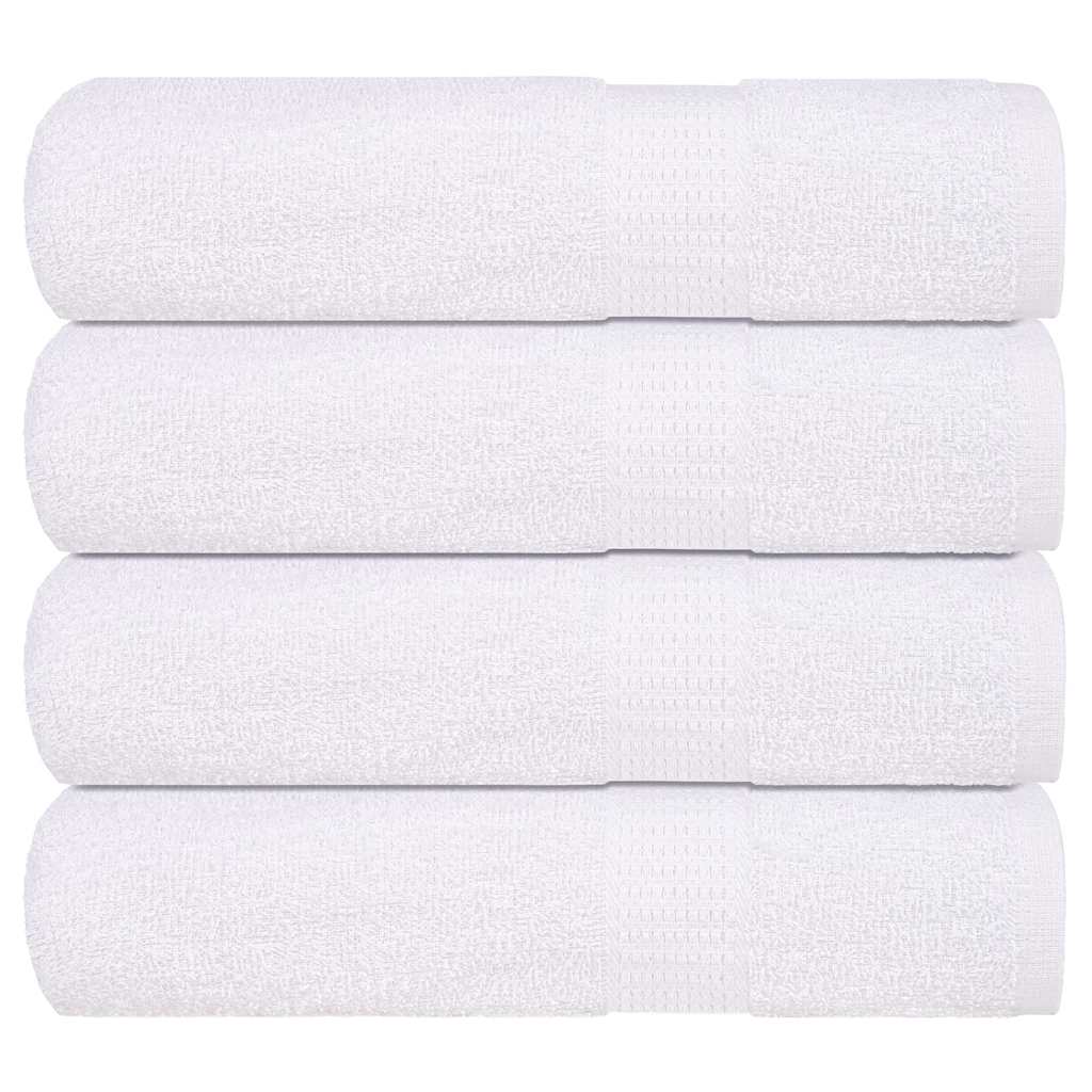 vidaXL Shower Towels "FROGN" 4 pcs White 70x140 cm 360 gsm