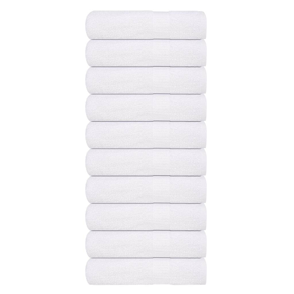 vidaXL Shower Towels "FROGN" 10 pcs White 70x140 cm 360 gsm