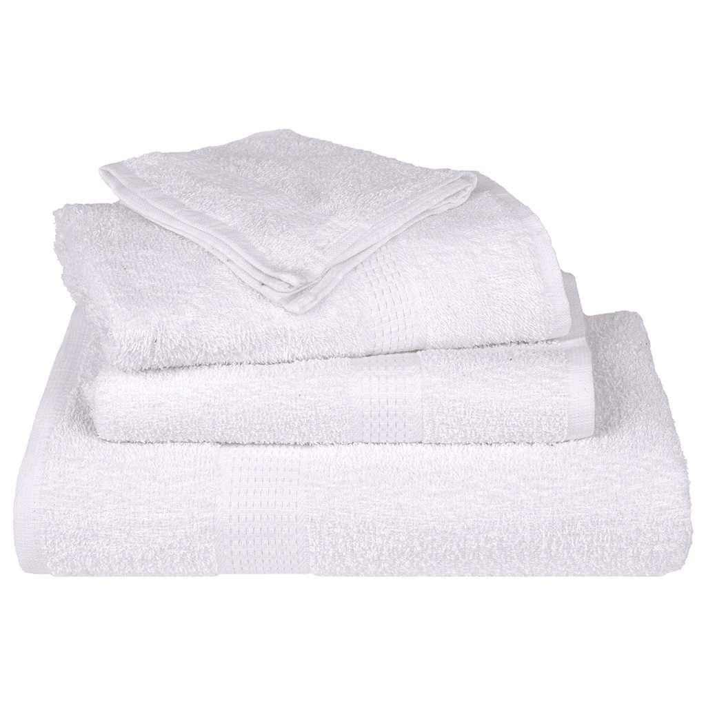 vidaXL Shower Towels "FROGN" 10 pcs White 70x140 cm 360 gsm