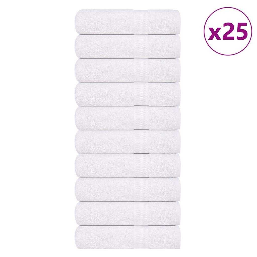 vidaXL Shower Towels "FROGN" 25 pcs White 70x140 cm 360 gsm