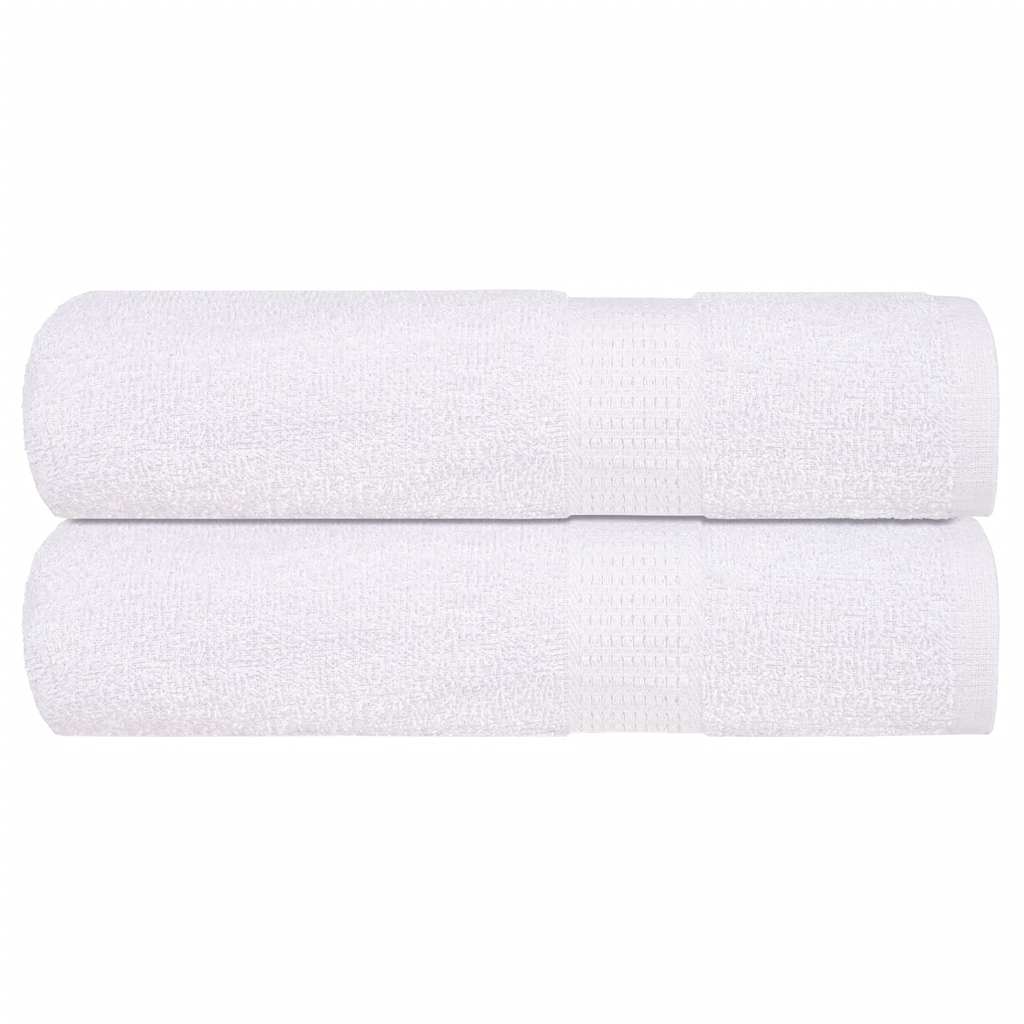 vidaXL Bath Towels "FROGN" 2 pcs White 100x150 cm 360 gsm