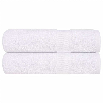 vidaXL Bath Towels "FROGN" 2 pcs White 100x150 cm 360 gsm