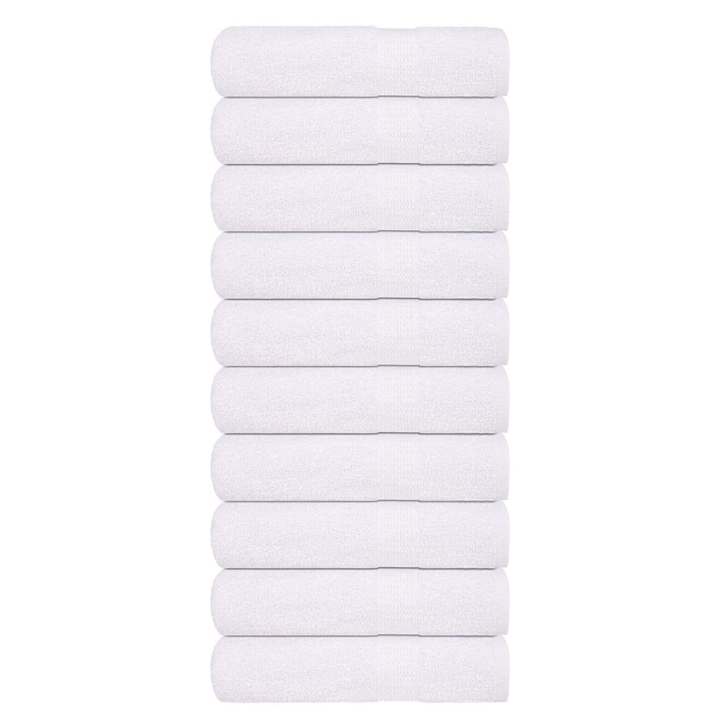 vidaXL Bath Towels "FROGN" 10 pcs White 100x150 cm 360 gsm