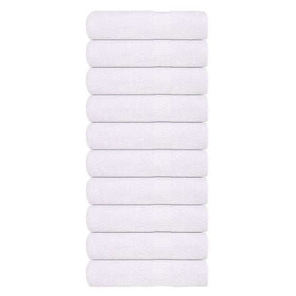 vidaXL Bath Towels "FROGN" 10 pcs White 100x150 cm 360 gsm