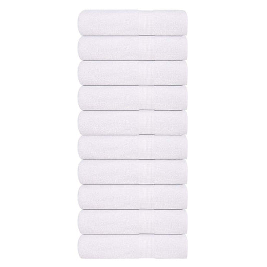 vidaXL Bath Towels "FROGN" 10 pcs White 100x150 cm 360 gsm