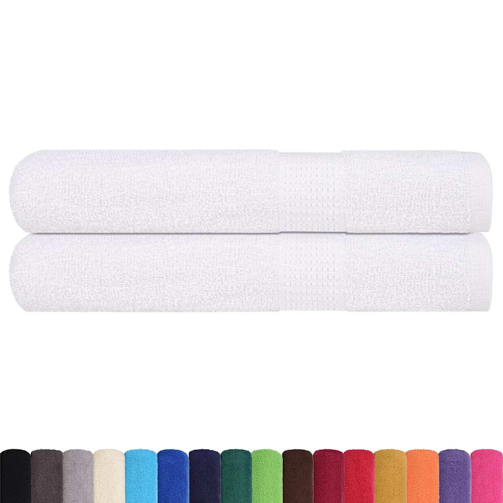 vidaXL Sauna Towels 2 pcs White 80x200 cm 360 gsm 100% Cotton