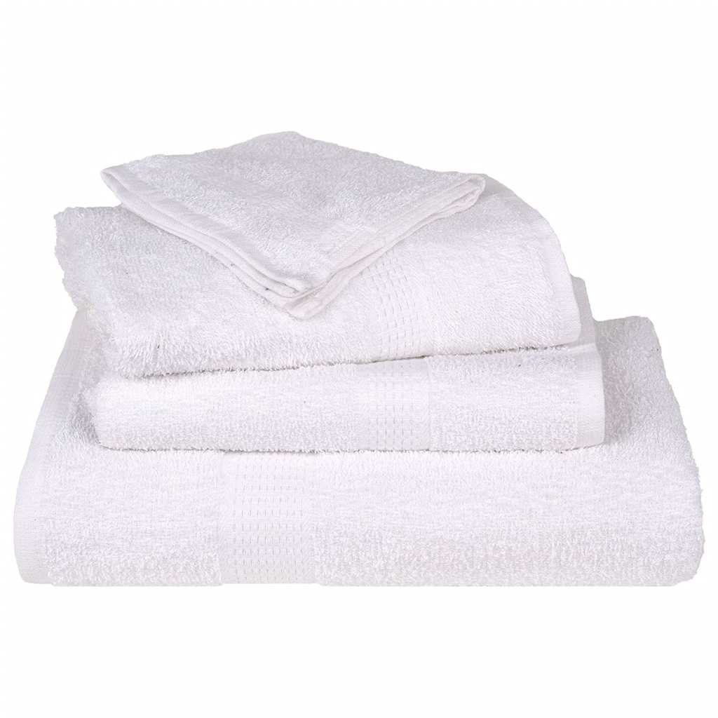 vidaXL Sauna Towels "FROGN" 4 pcs White 80x200 cm 360 gsm