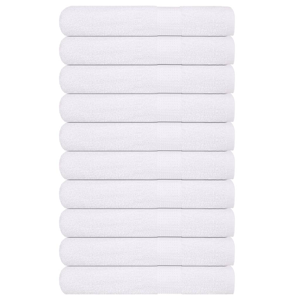 vidaXL Towels "FROGN" 10 pcs White 100x200 cm 360 gsm