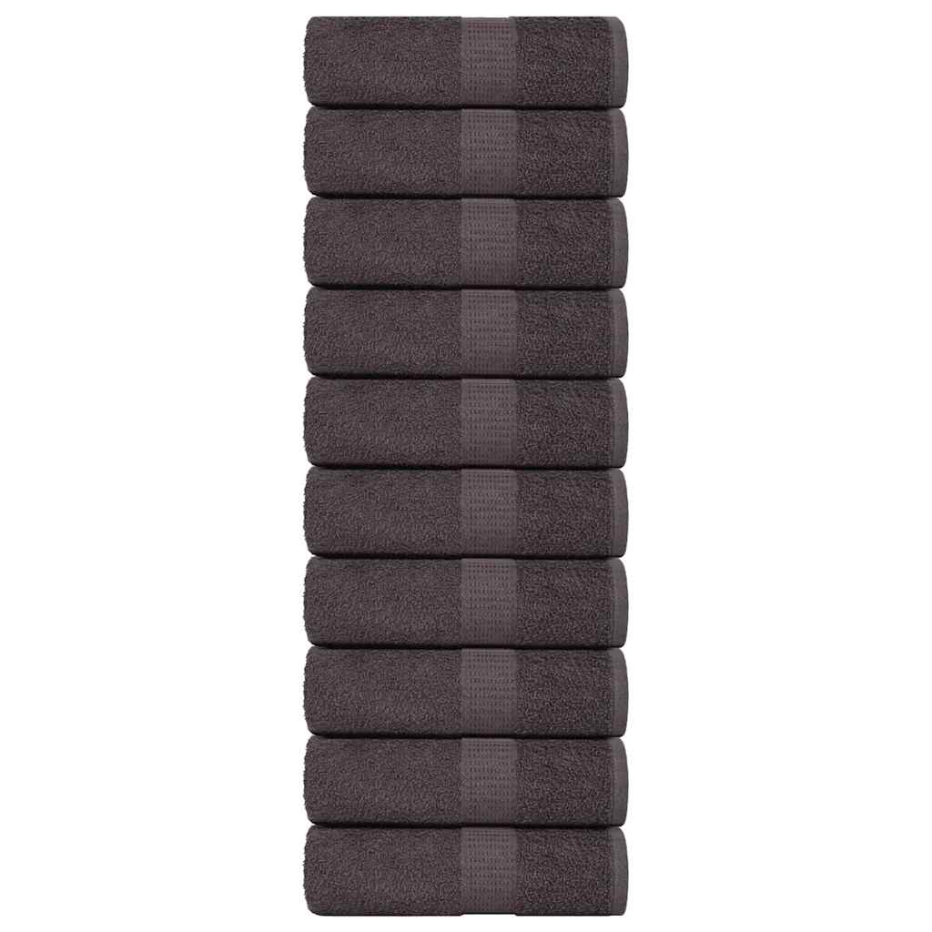 vidaXL Wash Towels "FROGN" 10 pcs Anthracite 30x30 cm 360 gsm