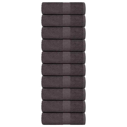 vidaXL Wash Towels "FROGN" 10 pcs Anthracite 30x30 cm 360 gsm