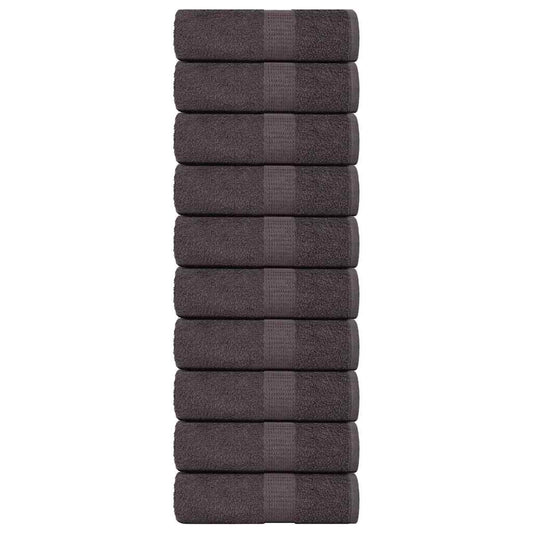 vidaXL Wash Towels "FROGN" 10 pcs Anthracite 30x30 cm 360 gsm