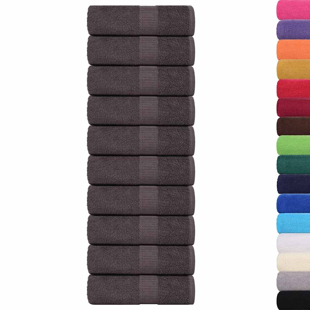 vidaXL Wash Towels "FROGN" 10 pcs Anthracite 30x30 cm 360 gsm