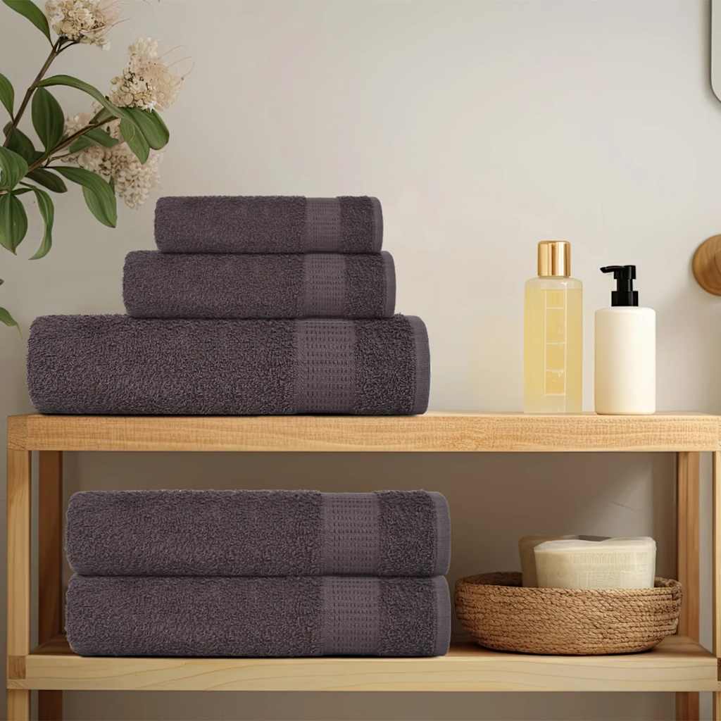 vidaXL Wash Towels "FROGN" 10 pcs Anthracite 30x30 cm 360 gsm